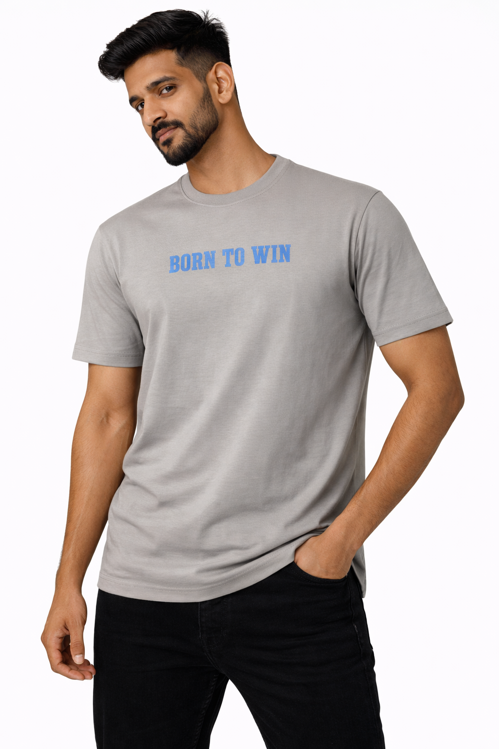 Men’s Grey Graphic BTW Printed TShirt