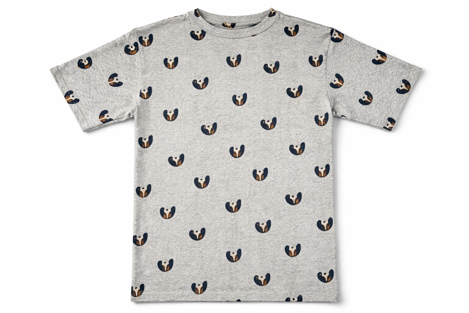 Men’s Grey Graphic Printed Tshirt (Size L)