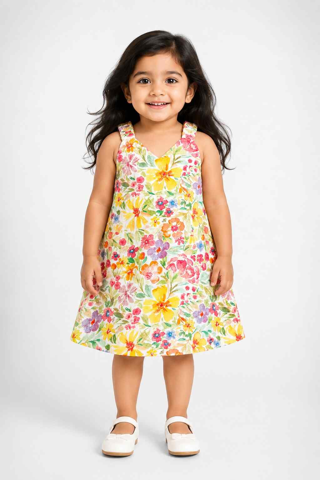 Girls Daily Wear Frock - Multicolor2 (1 - 2 Years)