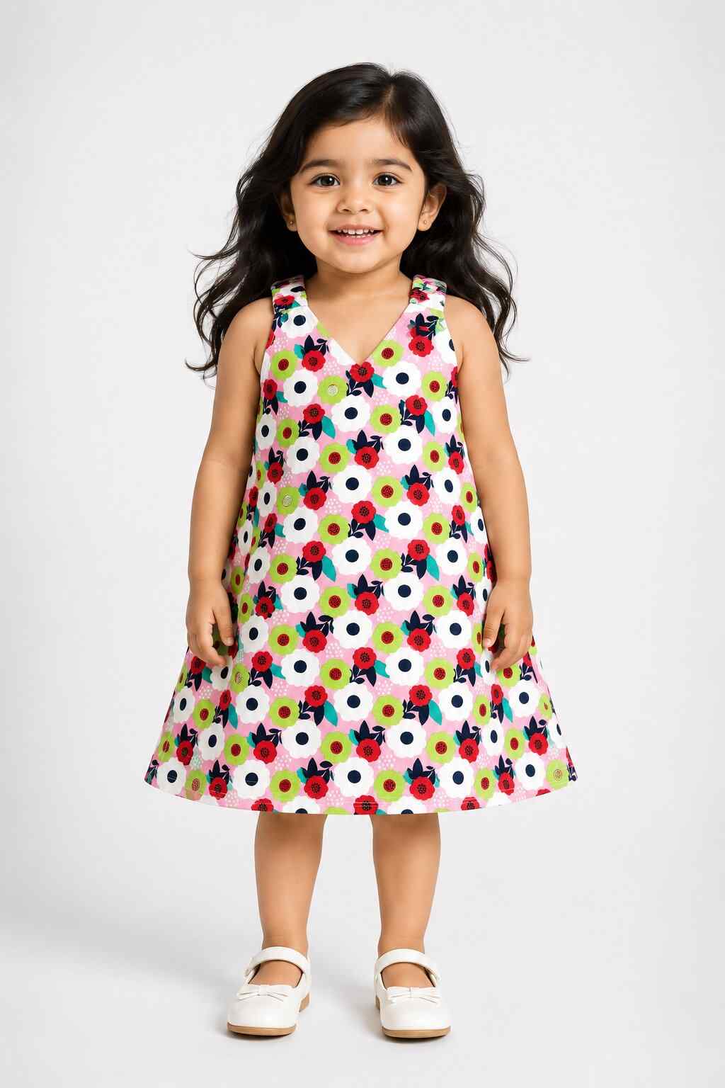 Girls Daily Wear Frock - Multicolor3 (1 - 2 Years)