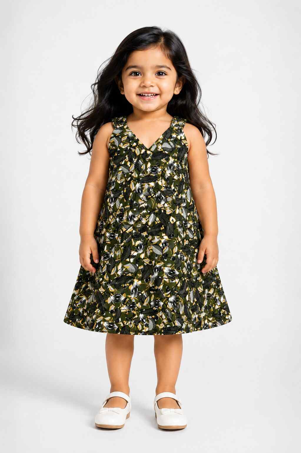 Girls Daily Wear Frock - Black (1 - 2 Years)