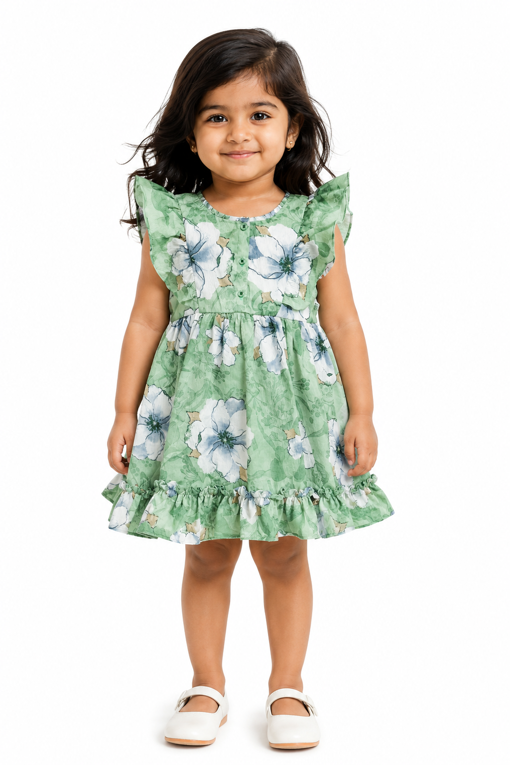 Girls Frock - Green