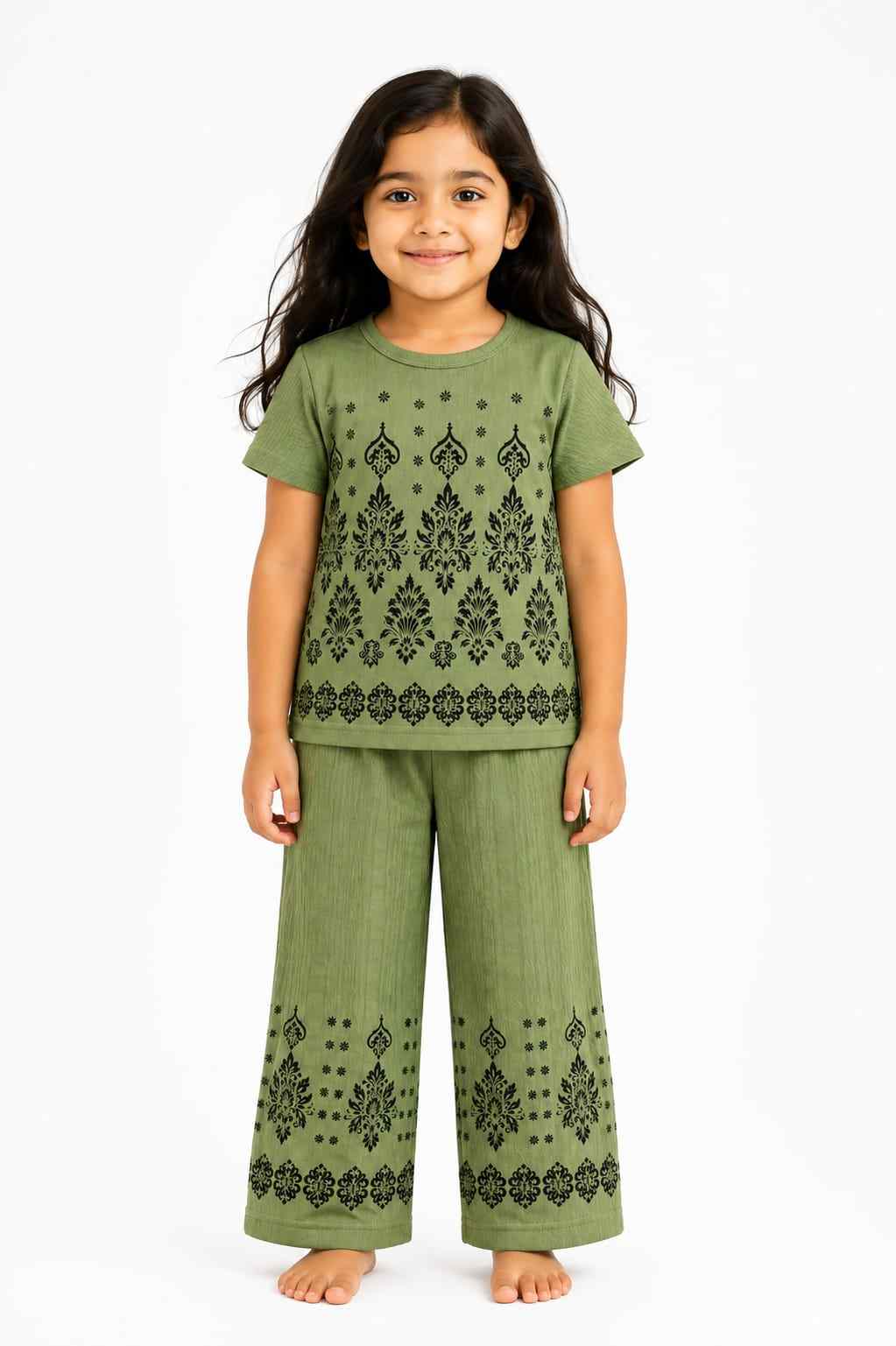 Girls Coord set (Light green)