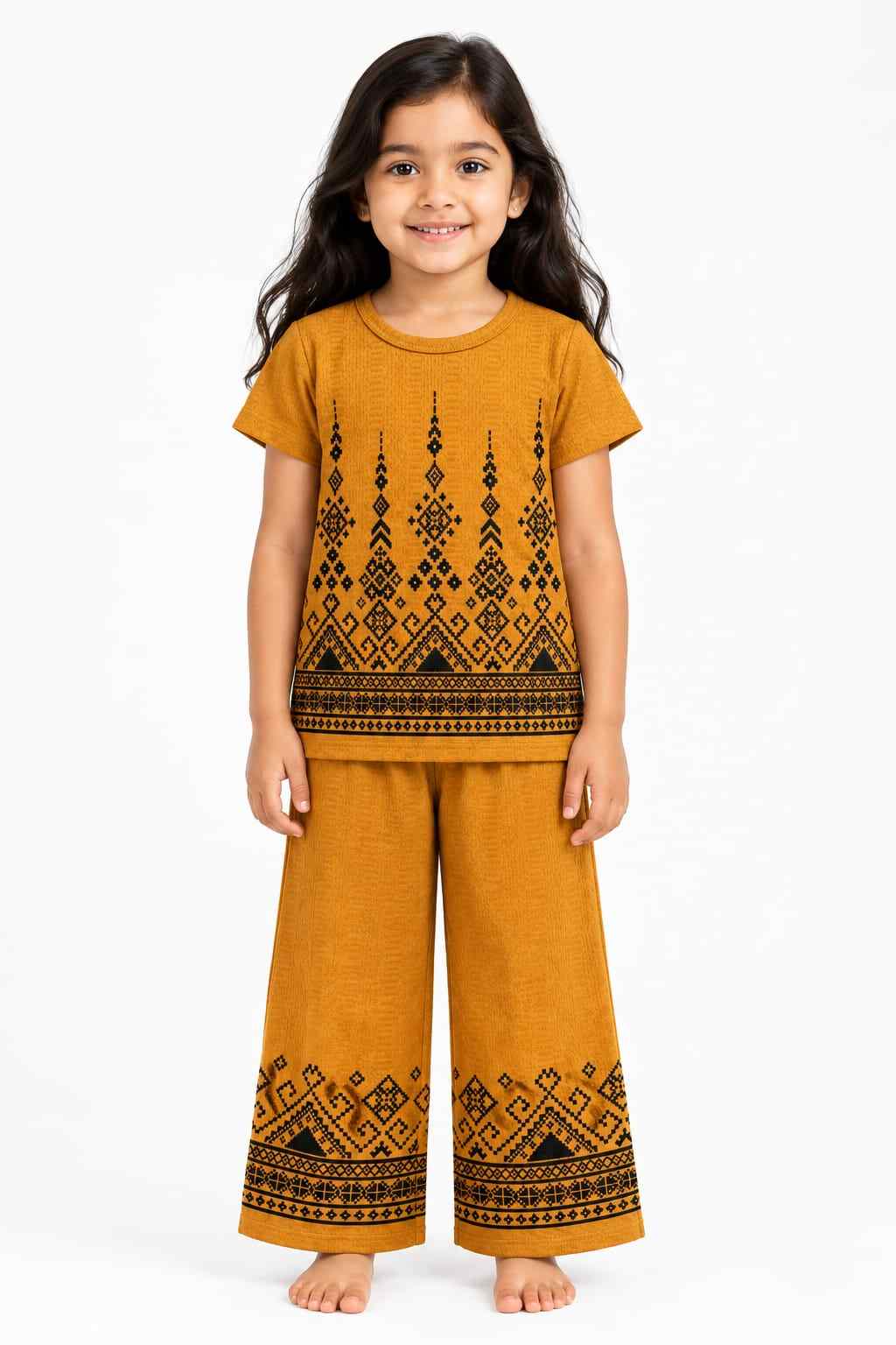 Girls Coord set (Mustard Yellow)