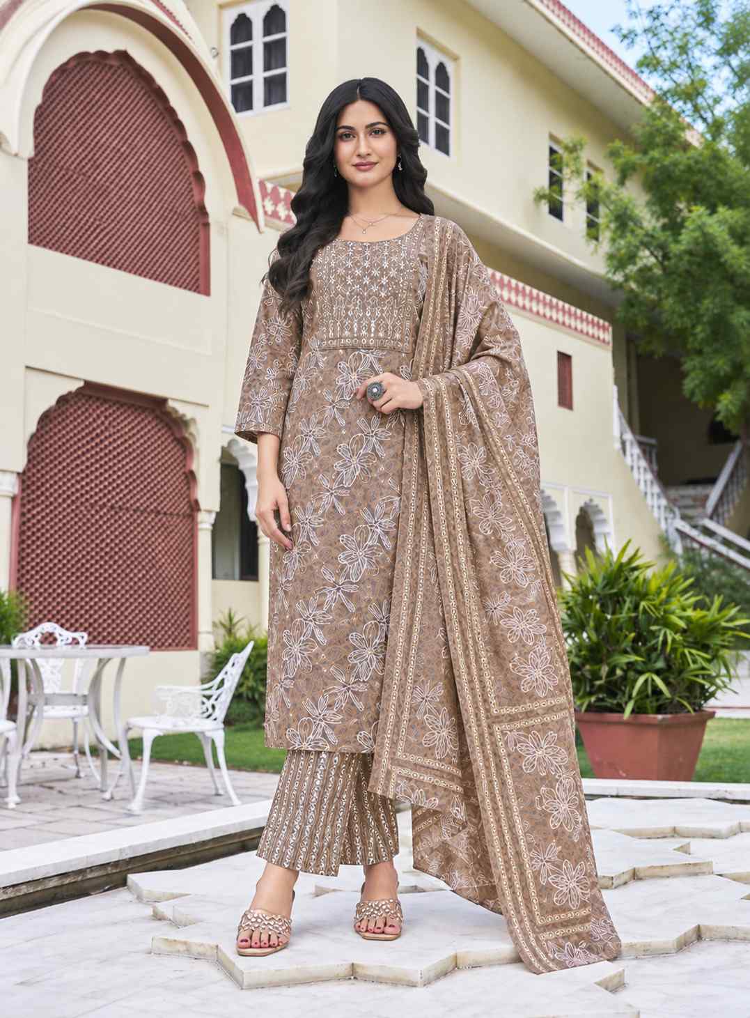 Women's Kurti set- Brown